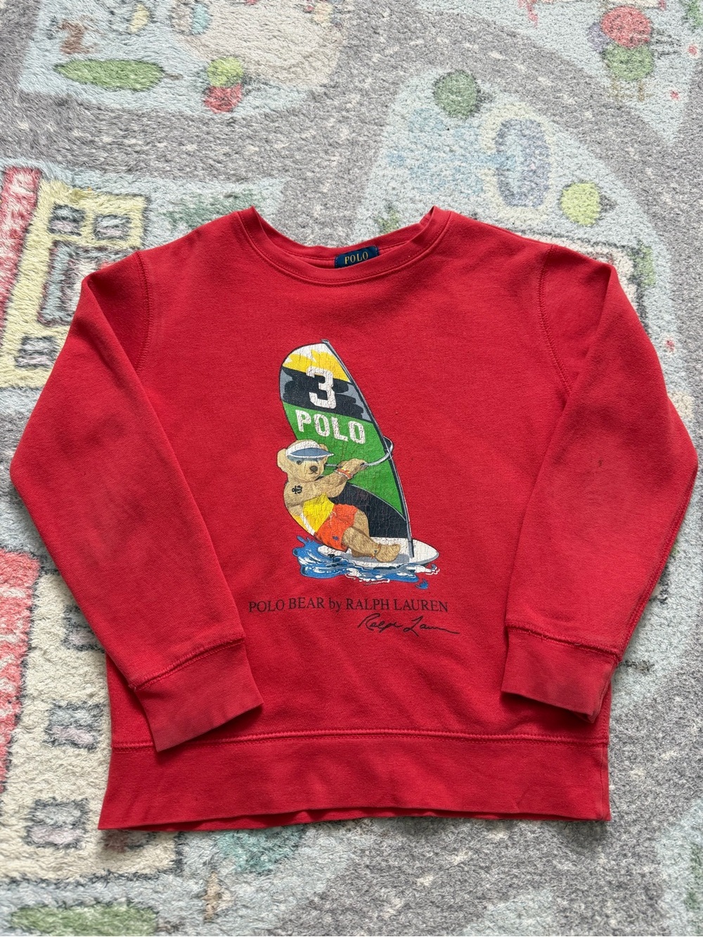 Polo by Ralph Lauren Kids Red Bear Windsurf Graphic Sweatshirt
